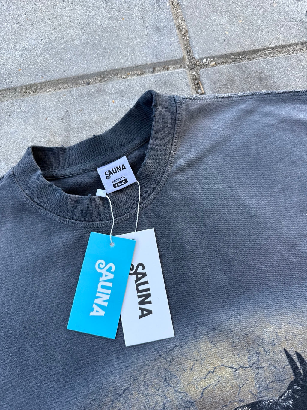 Sort Sauna Eagle T-shirt – størrelse XS