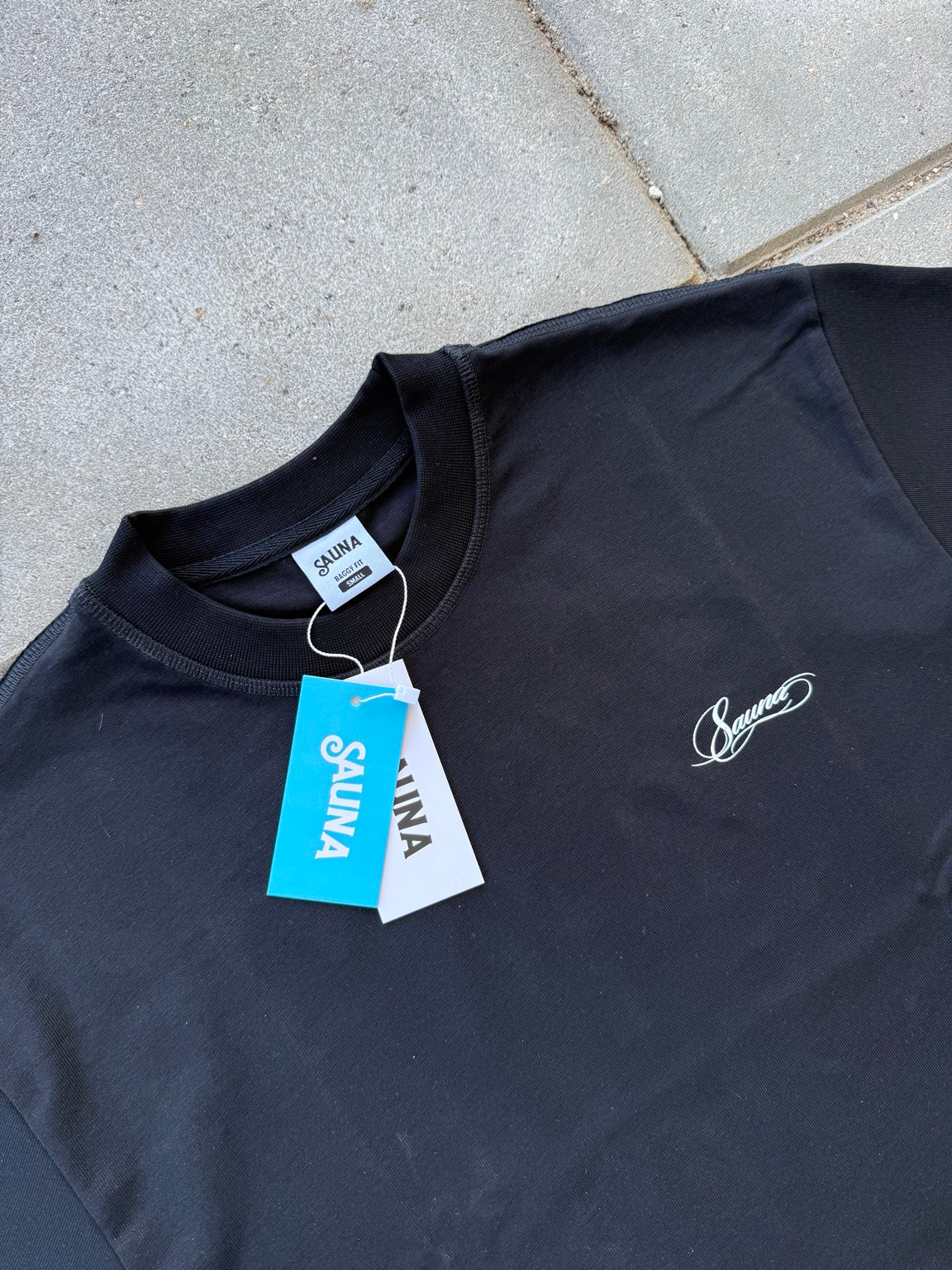 Sort Sauna Back Print T-shirt – front