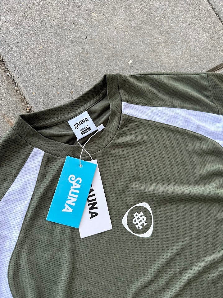 Khakigrøn Sauna Jersey – detalje